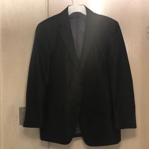 Mens dress Jacket Shinny black Polyester & Rayon